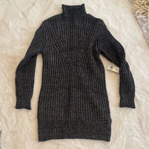 Abercrombie Grayish/Black Turtleneck Sweater Dress XS